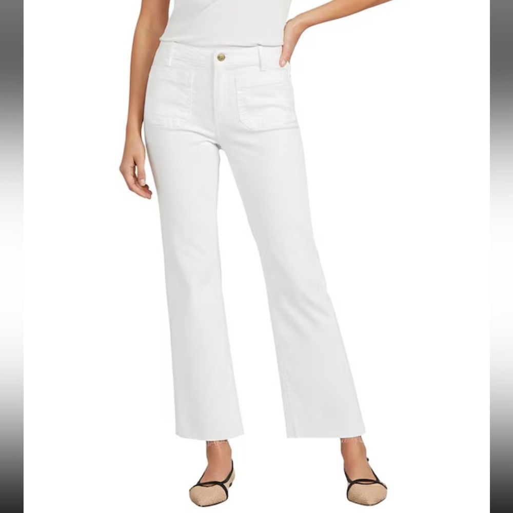 NWT Womens LILLY PULITZER Harleen Stretch Denim High Rise Straight Leg Crop Jean